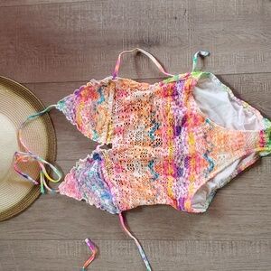 Ocean Pacific pastel  🌈  mesh one piece. Size M